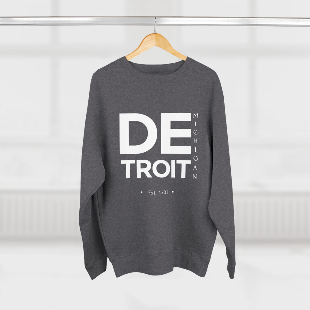 Detroit Unisex Crewneck Sweatshirt - Michigan EST. 1701, Stylish Urban Apparel
