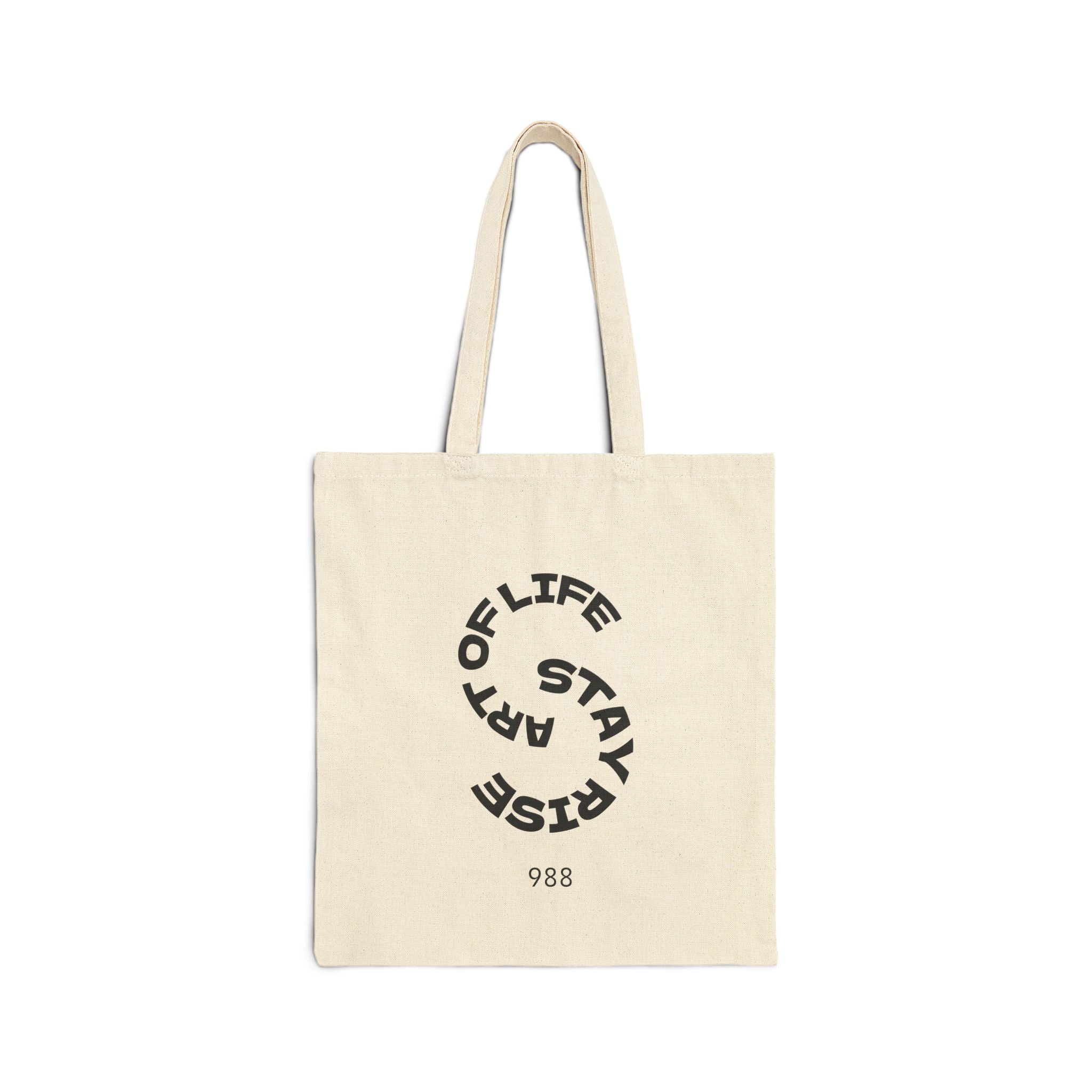 Wings & Words Cotton Tote Bag - Inspirational, Eco-Friendly, Reusable Shopping, Gift Tote, Art Lovers, Everyday Carry