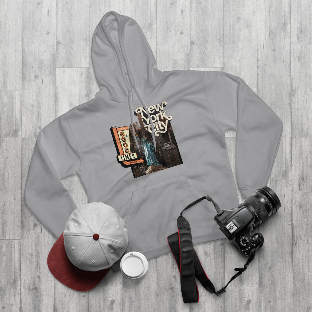 Stylish NYC Unisex Pullover Hoodie, Casual Wear, Gift for Travelers, Cozy Streetwear, Urban Fashion, Cool Graphic Hoodies