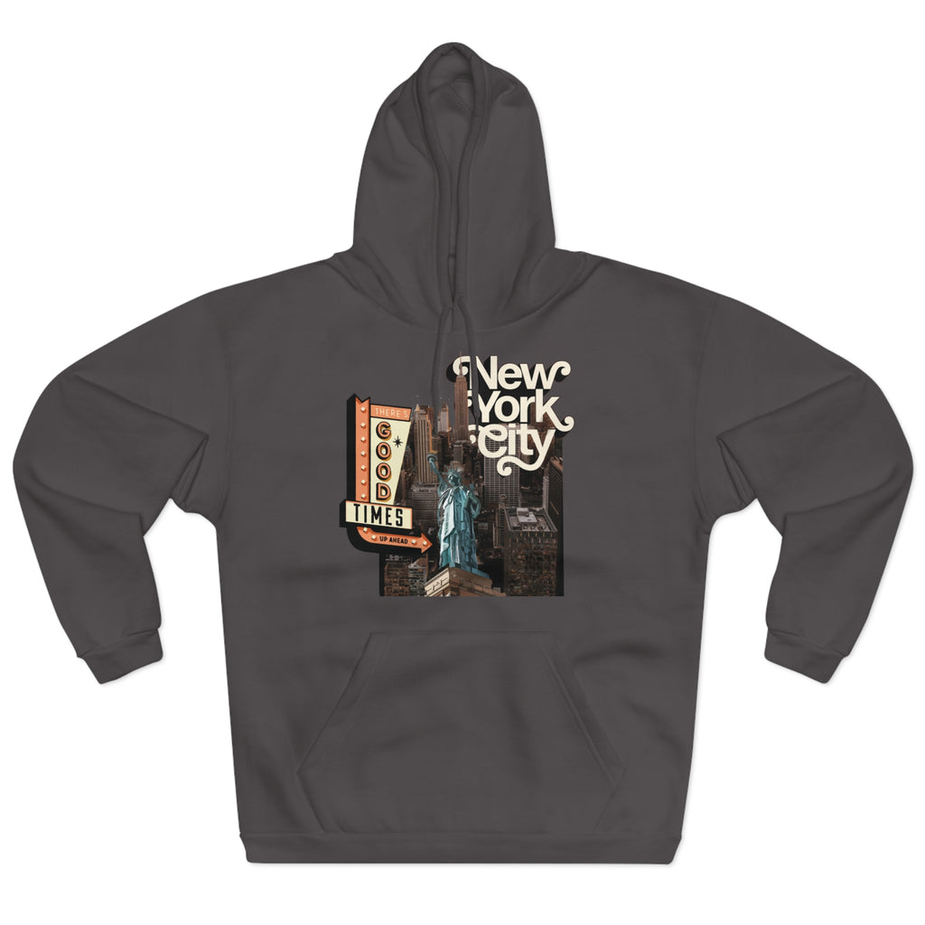 Stylish NYC Unisex Pullover Hoodie, Casual Wear, Gift for Travelers, Cozy Streetwear, Urban Fashion, Cool Graphic Hoodies