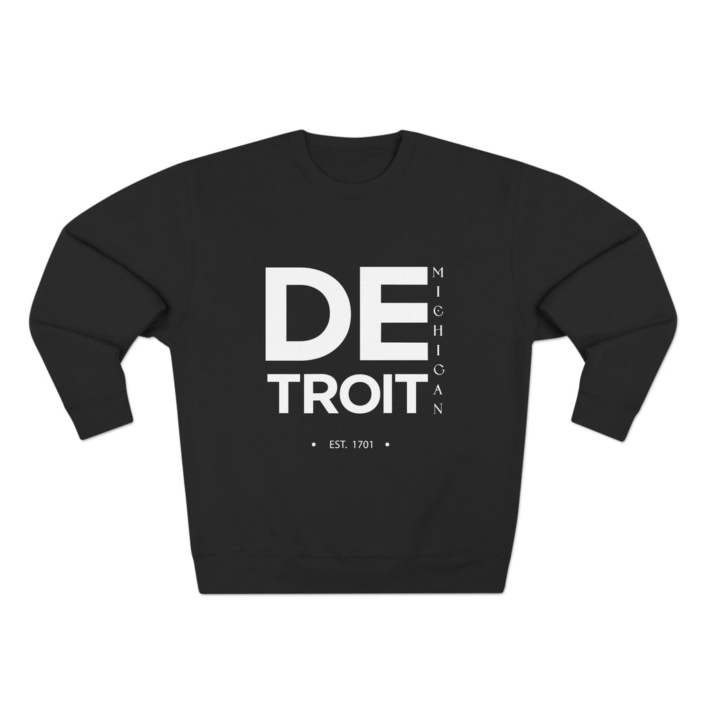 Detroit Unisex Crewneck Sweatshirt - Michigan EST. 1701, Stylish Urban Apparel