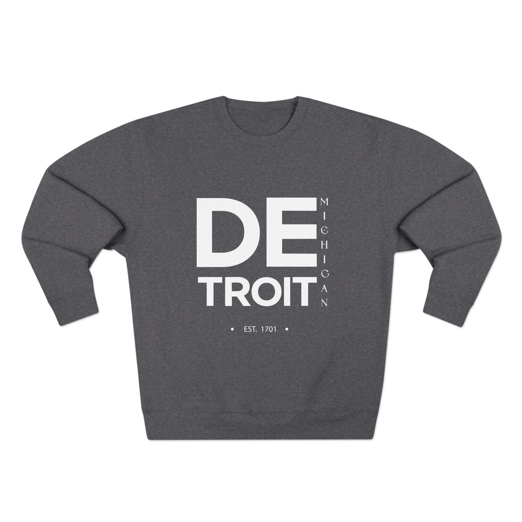 Detroit Unisex Crewneck Sweatshirt - Michigan EST. 1701, Stylish Urban Apparel
