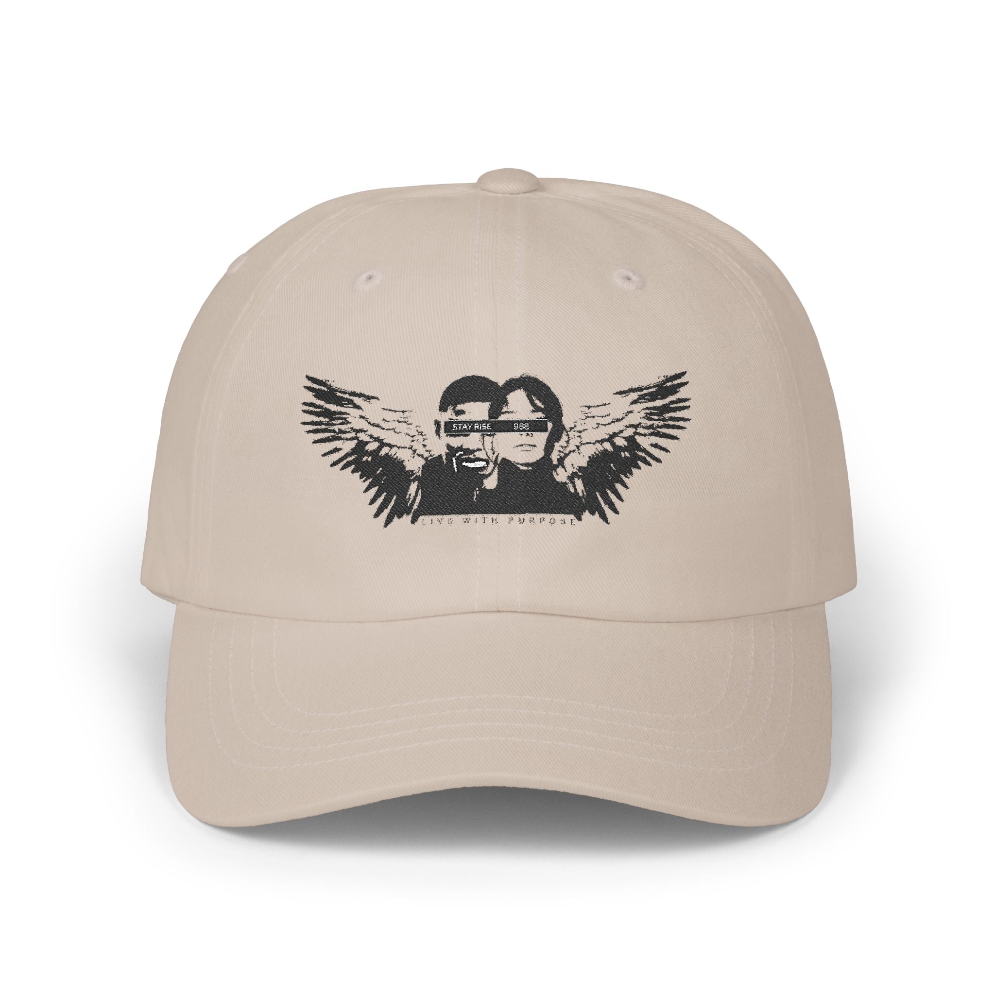 Classic Dad Cap with Winged Design, Casual Hat, Adjustable Cap for Dads, Gift for Father's Day, Everyday Wear, Unisex Accessory