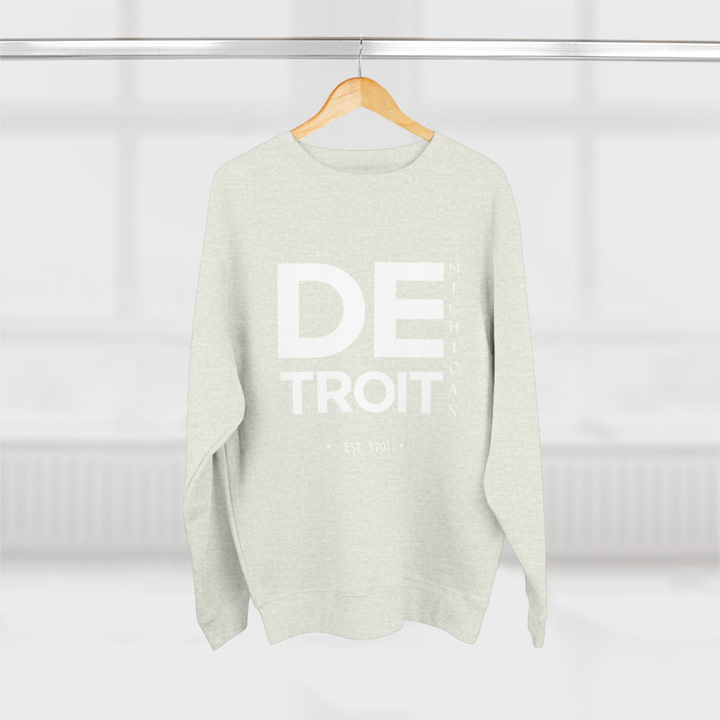 Detroit Unisex Crewneck Sweatshirt - Michigan EST. 1701, Stylish Urban Apparel