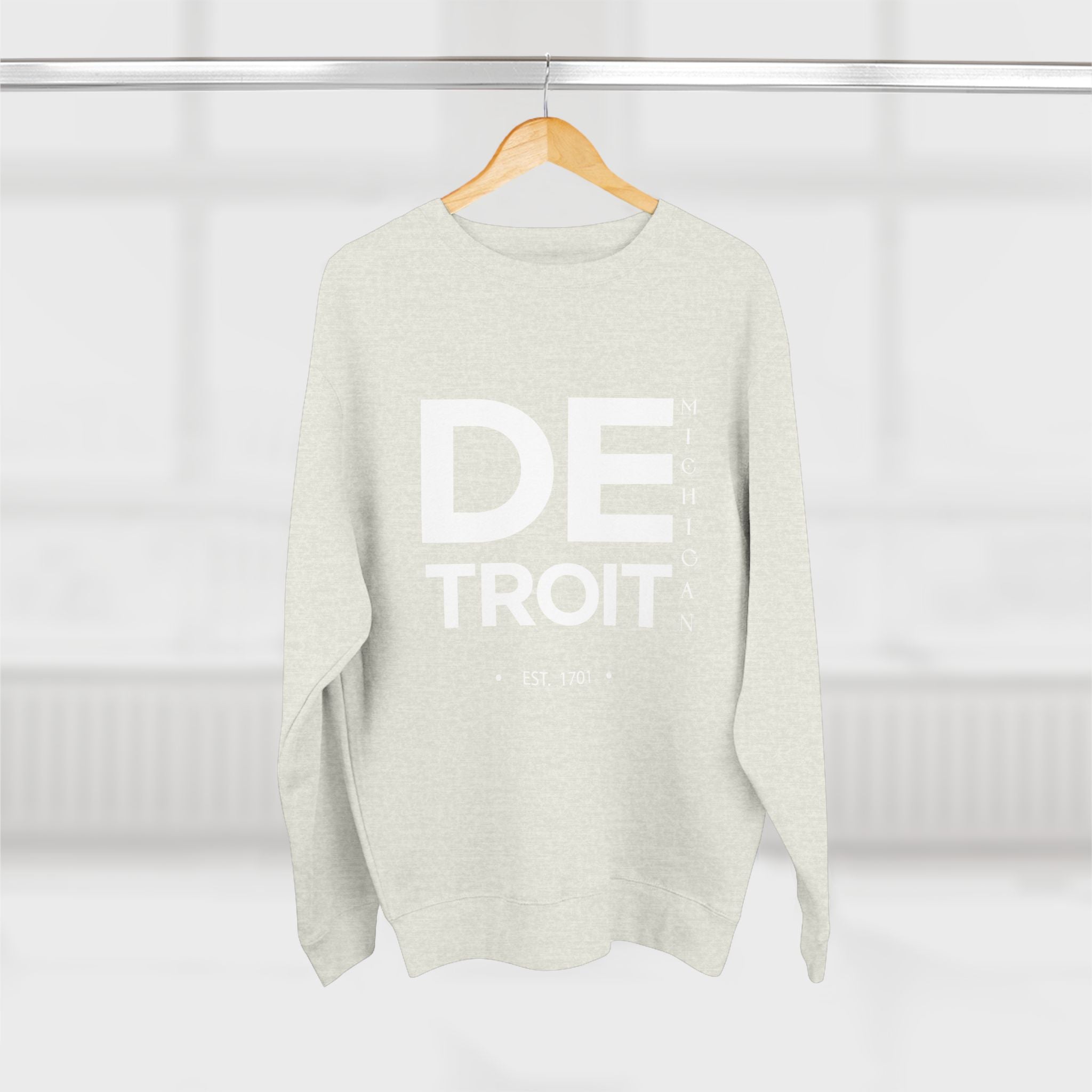 Detroit Unisex Crewneck Sweatshirt - Michigan EST. 1701, Stylish Urban Apparel