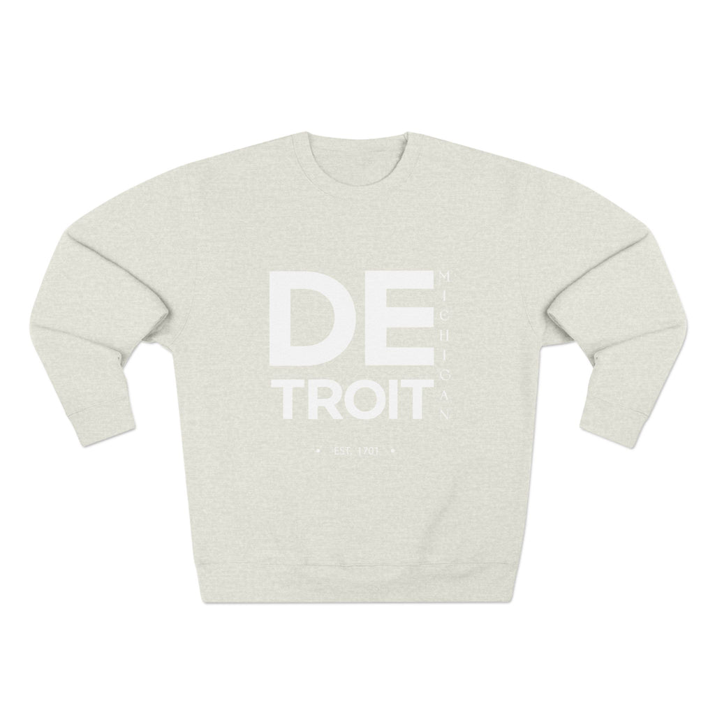 Detroit Unisex Crewneck Sweatshirt - Michigan EST. 1701, Stylish Urban Apparel