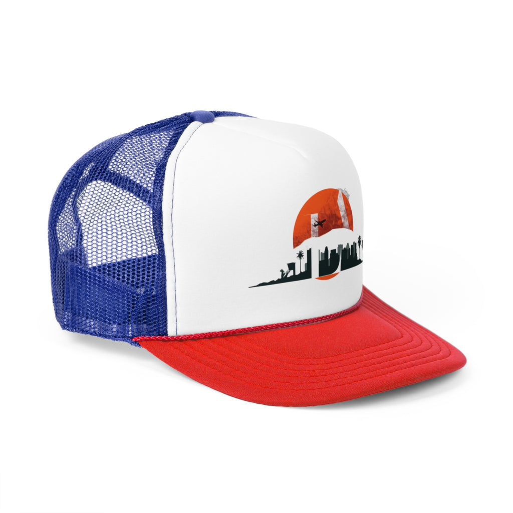 Urban Skyline Trucker Cap - Stylish Cityscape Design