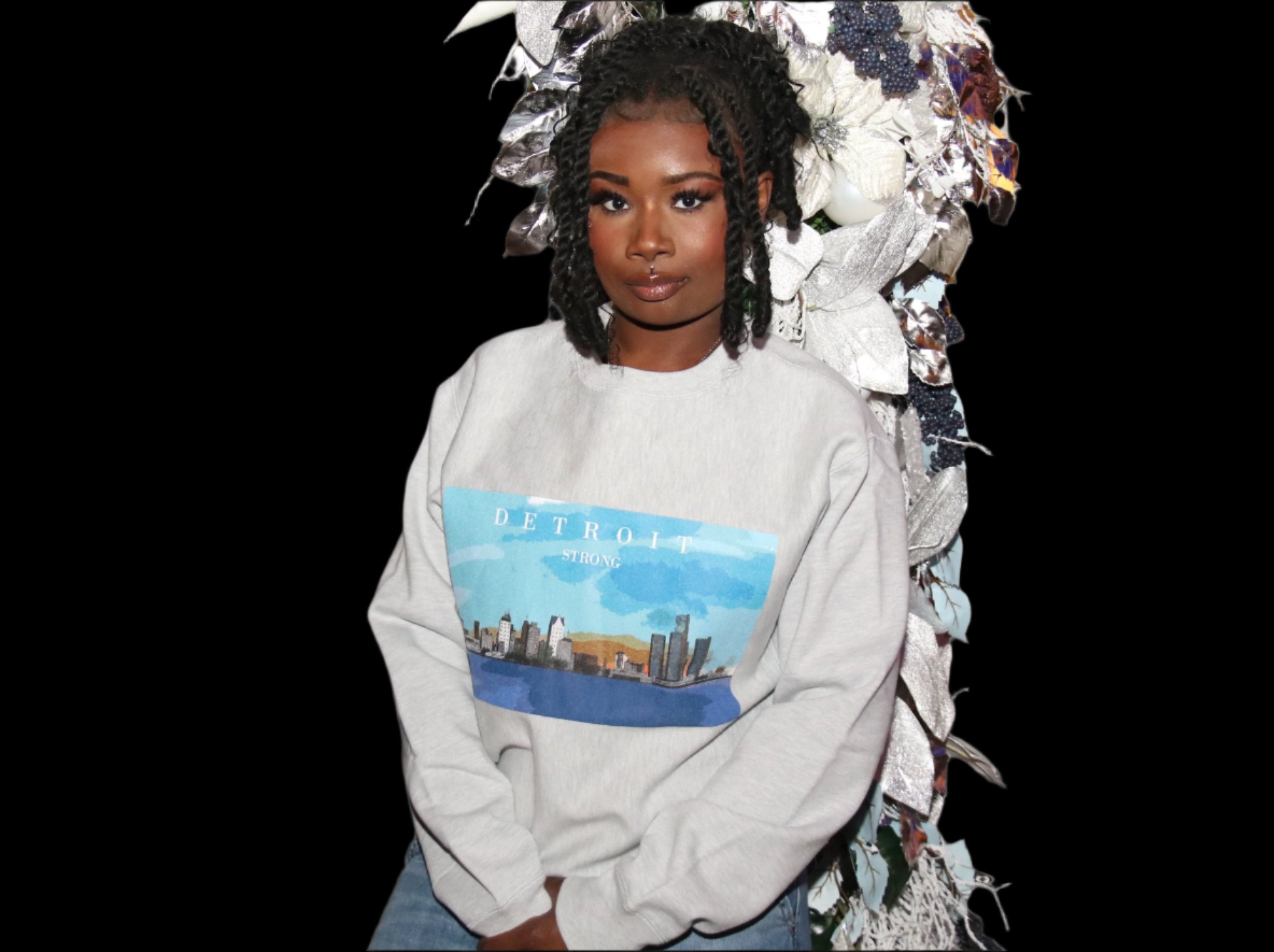 Detroit Cityscape Grey