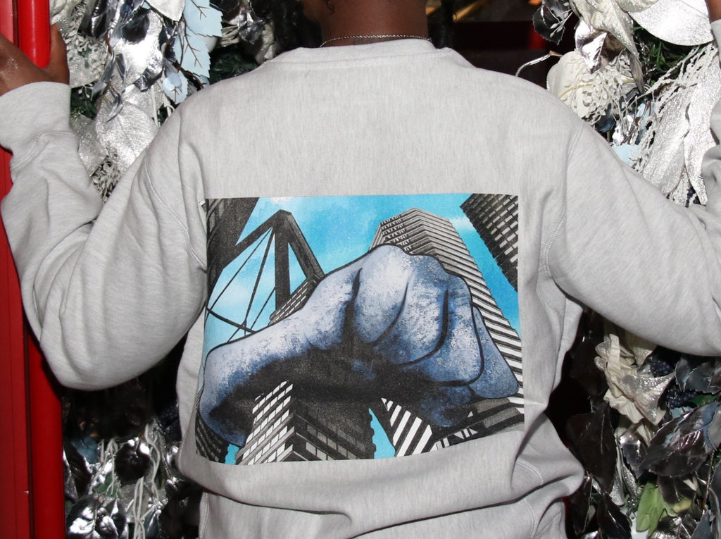 Detroit Cityscape Grey