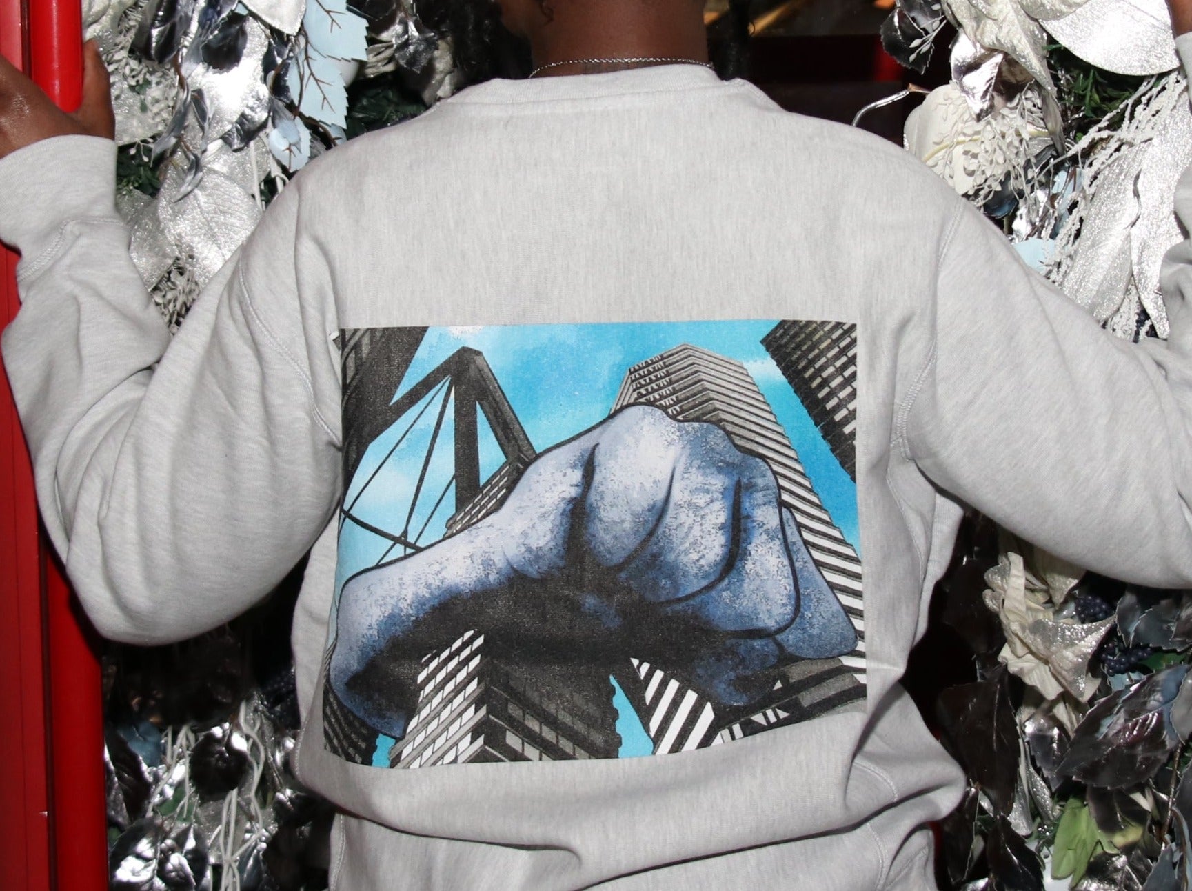 Detroit Cityscape Grey